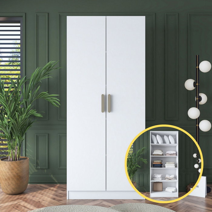 Hanah Home Armario BA160 - 4525 Blanco Hanah Home Armario BA160 - 4525 Blanco